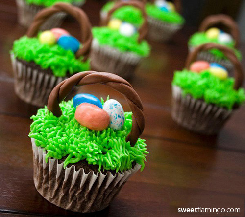 Easter Cupcake Baskets!