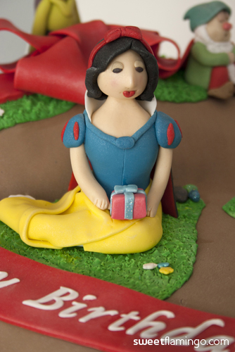 Snow White & the 7 Dwarfs Birthday Cake - Snow