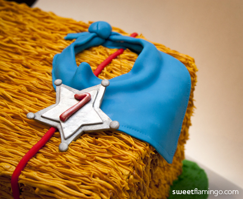 Cowboy 1st Birthday Cake - Sheriff Star, Bandana