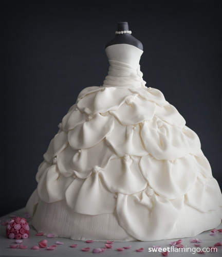 Bridal Shower - Wedding  Gown Cake - Front