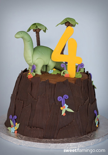 Brontosaurus 4th Birthday Cake