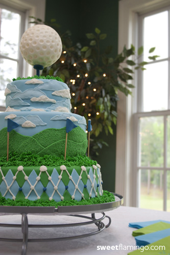 Golf Groom's Cake - Back