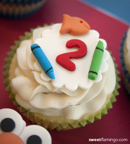 Crayon Goldfish Cupcake