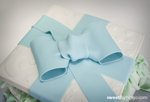 Moon & Stars Baby Shower Present- Bow