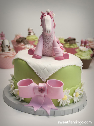Stuffed Horse Baby Shower Cupcakes