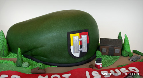 Green Beret Graduation Cake - "Earned, Not Issued"